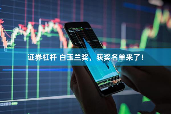 证券杠杆 白玉兰奖，获奖名单来了！